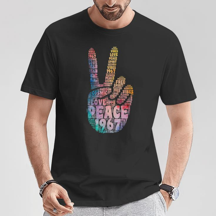 Peace Hand Sign Peace Sign Vintage Hippie T-Shirt Lustige Geschenke