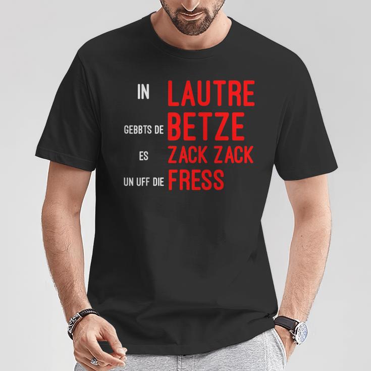 Pfalz Heimatliebe & Betze Fresse Schwarzes T-Shirt für Lautre Fans Lustige Geschenke