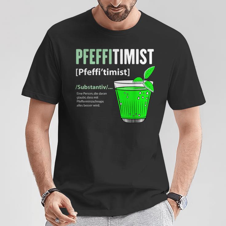 Pfeffitimist Peppermint Saufen Peppermint Liqueur Pfeffi T-Shirt Lustige Geschenke