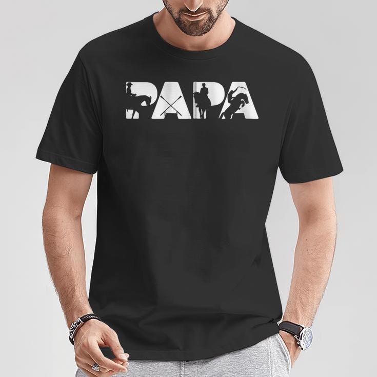 Pferd Reiter Papa Retrointage Lustig Papa Pferd Reiter Kapuzenjacke T-Shirt Lustige Geschenke