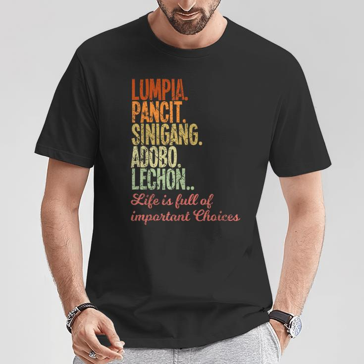 Philippines Filipino Lumpia Pancit Sinigang Adobo Lechon T-Shirt Personalized Gifts