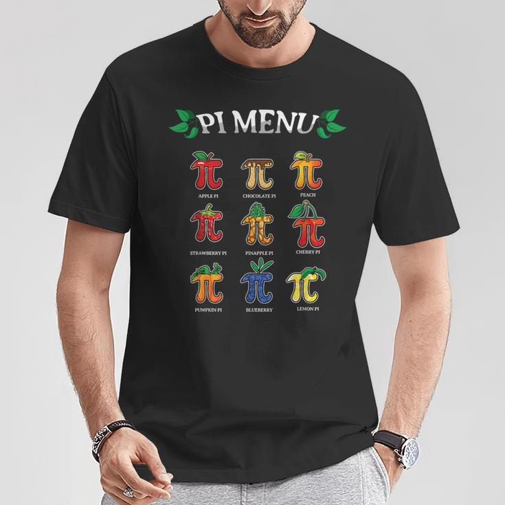 Pi Menu Different Pie Math Day Mathematics Happy Pi Day T-Shirt Unique Gifts