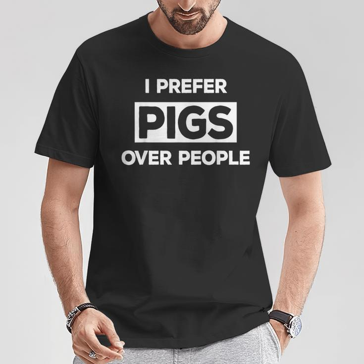 Pigs Over People Animal Farm Farmer Rancher T-Shirt Unique Gifts