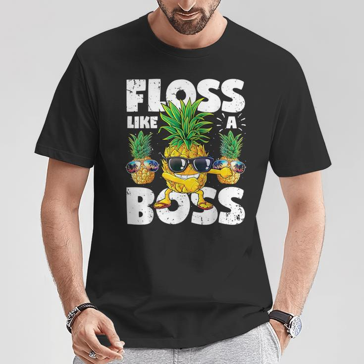 Pineapple Sunglasses Floss Like A Boss Aloha Beaches T-Shirt Unique Gifts