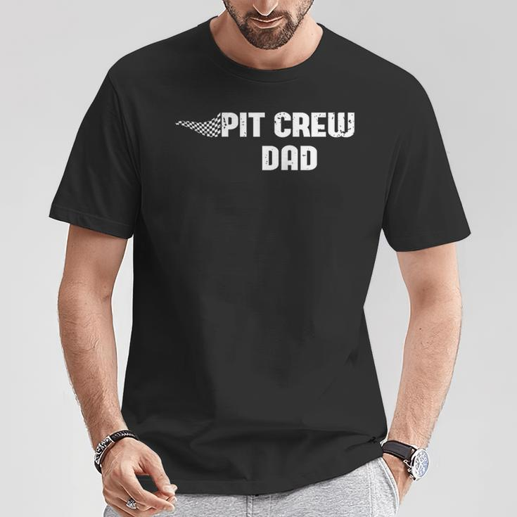 Pit Crew Dad Racing Car Family Matching Birthday Party T-Shirt Personalized Gifts