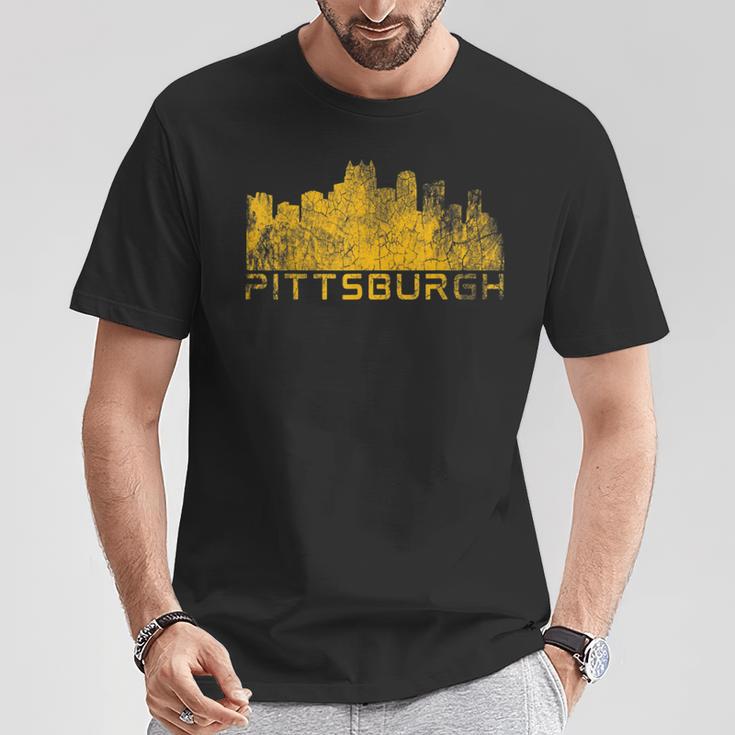 Pittsburgh Sl City Skyline Pennsylvania Pride Vintage T-Shirt Unique Gifts