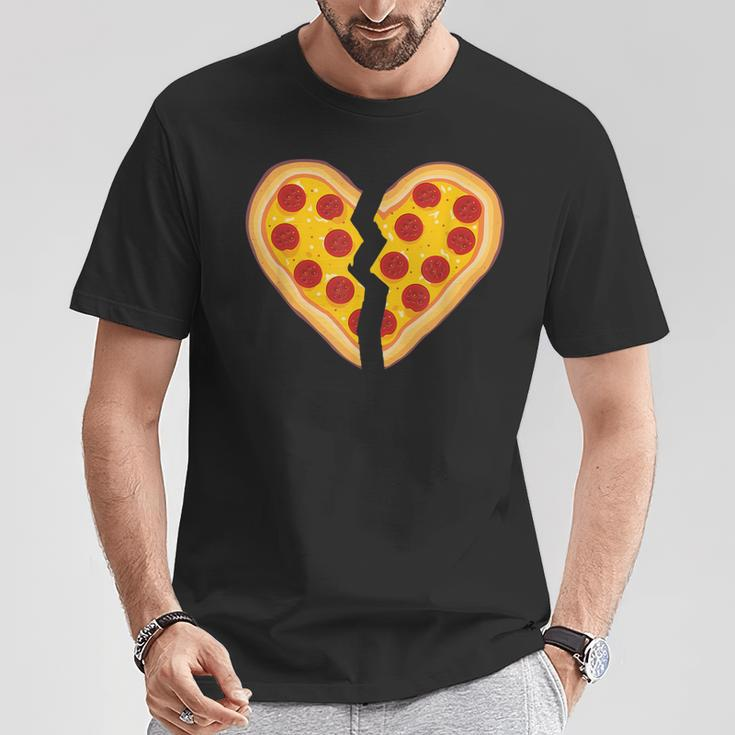 Pizza Broken Heart Pepperoni Slice Heartbreak T-Shirt Unique Gifts