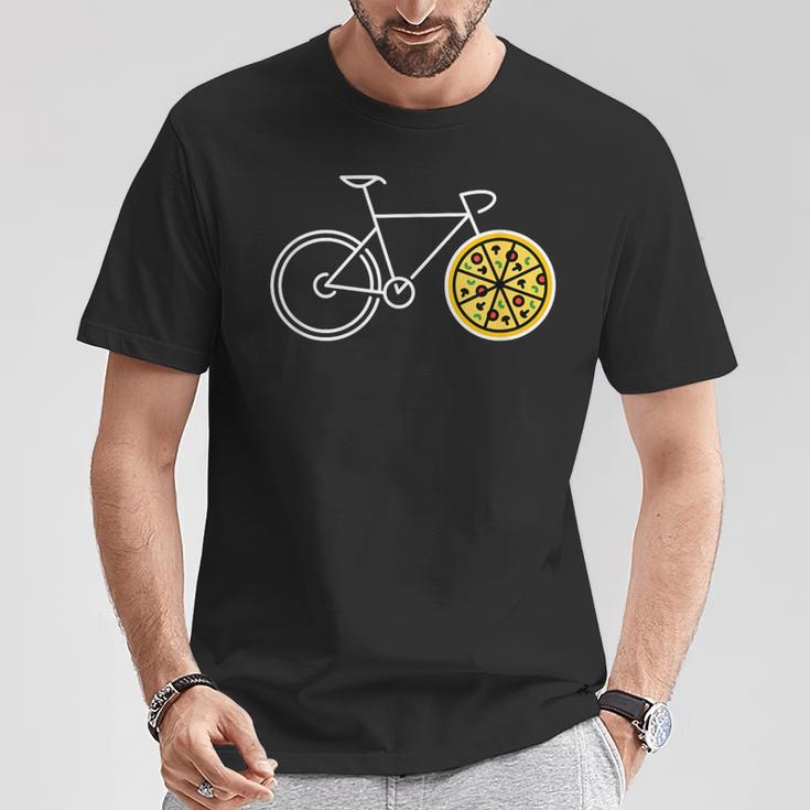 Pizza Fahrrad Radsport Fahrradfahren Fahrradtour T-Shirt Lustige Geschenke