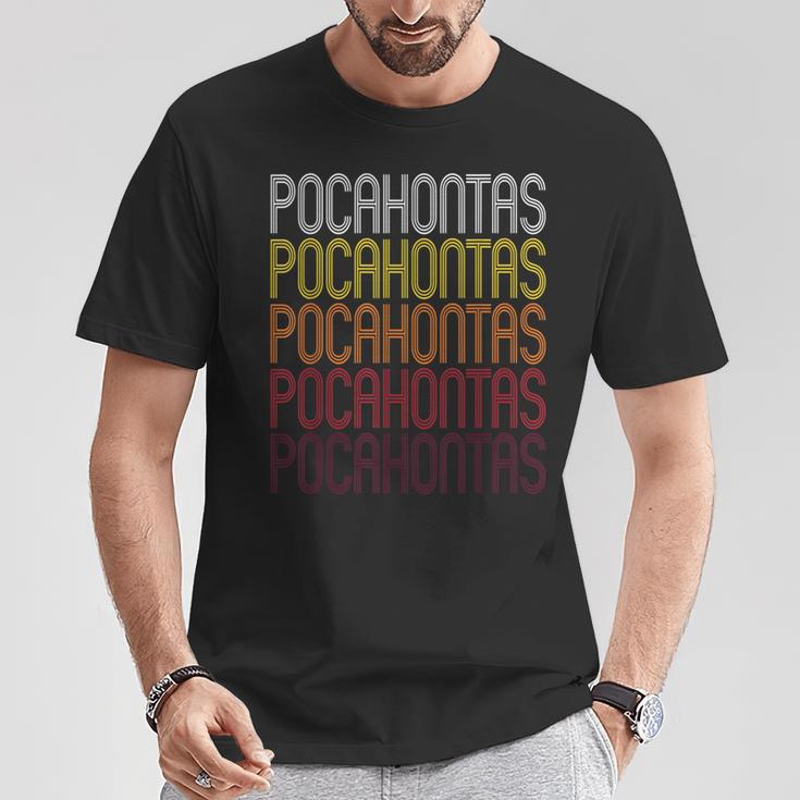 Pocahontas Ia Vintage Style Iowa T-Shirt Lustige Geschenke