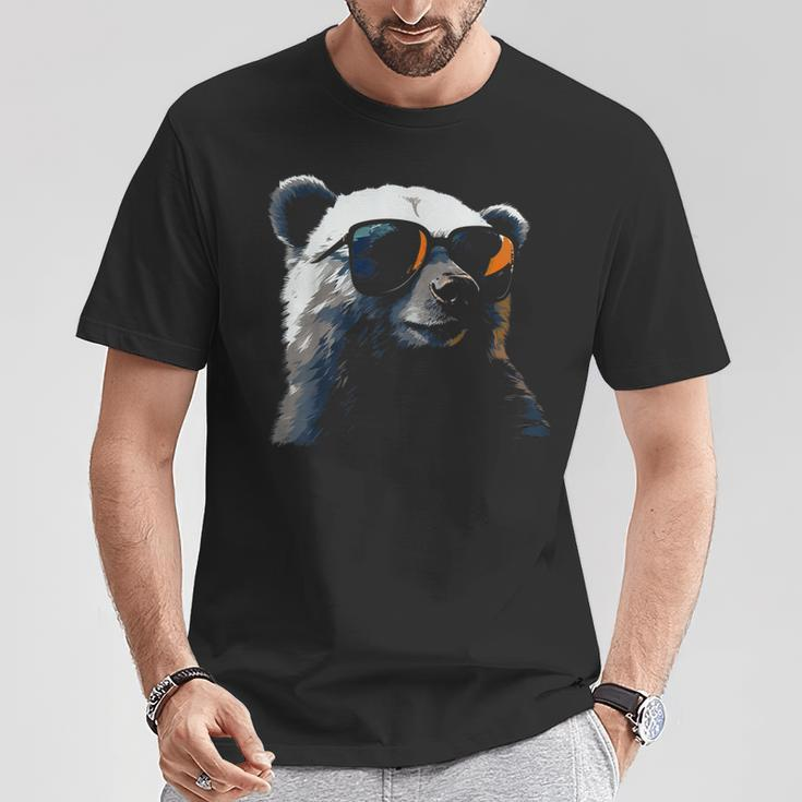 Polar Bear Sunglasses Glasses Polar Bear Animal Bear T-Shirt Lustige Geschenke