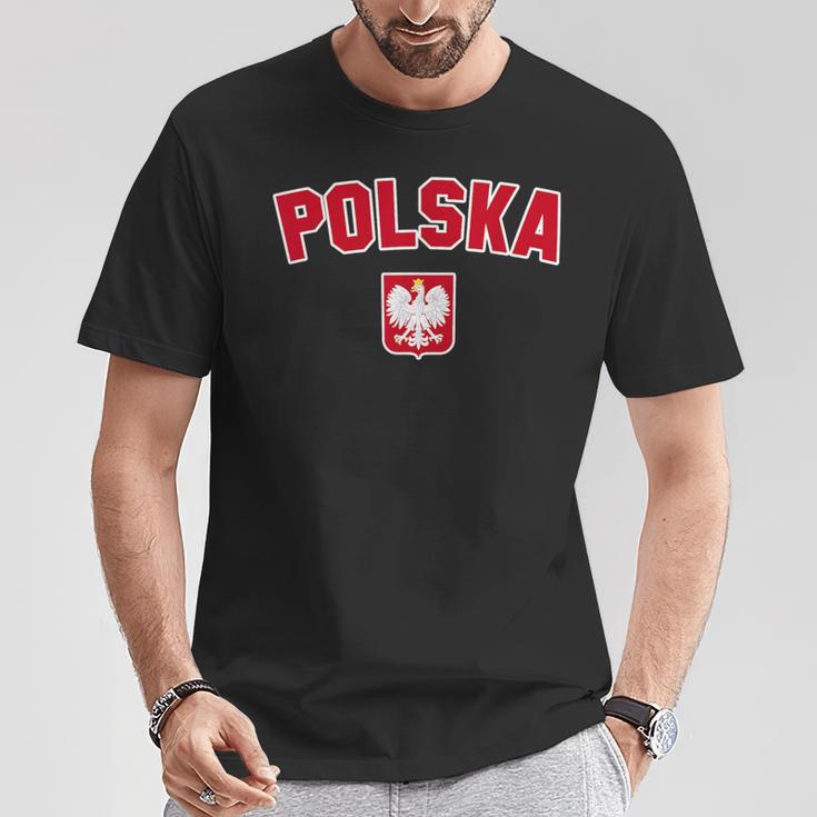 Polen Polska Flagge Adler Damen Herren Kinder Polska T-Shirt Lustige Geschenke