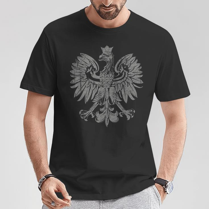 Polish Eagle Poland Coat Of Arms Polish Pride Retro Flag T-Shirt Unique Gifts