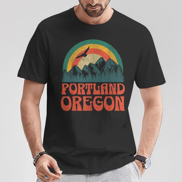 Portland Oregon Blue T-Shirt Lustige Geschenke