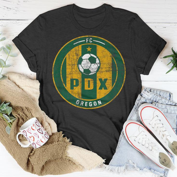 Portland Soccer Jersey Distressed Badge Original T-Shirt Unique Gifts