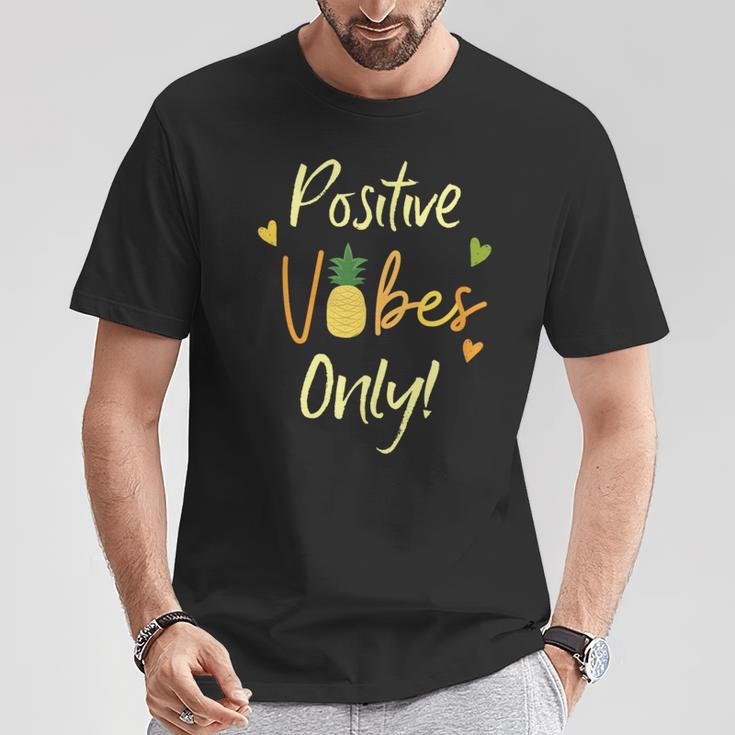 Positive Vibe Only Transfer Day Infertility Ivf Pineapple T-Shirt Unique Gifts