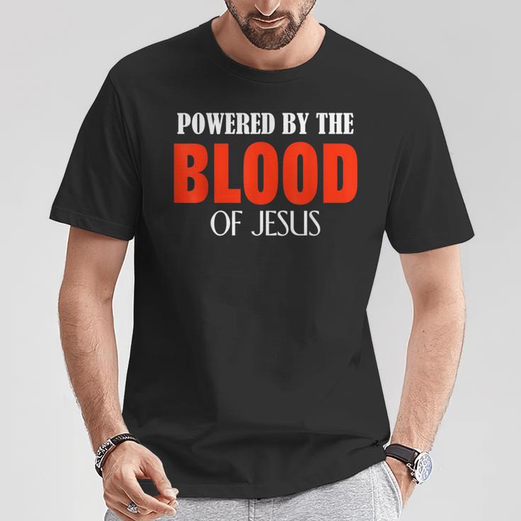 Powered By The Blood Of Jesus T-Shirt Unique Gifts