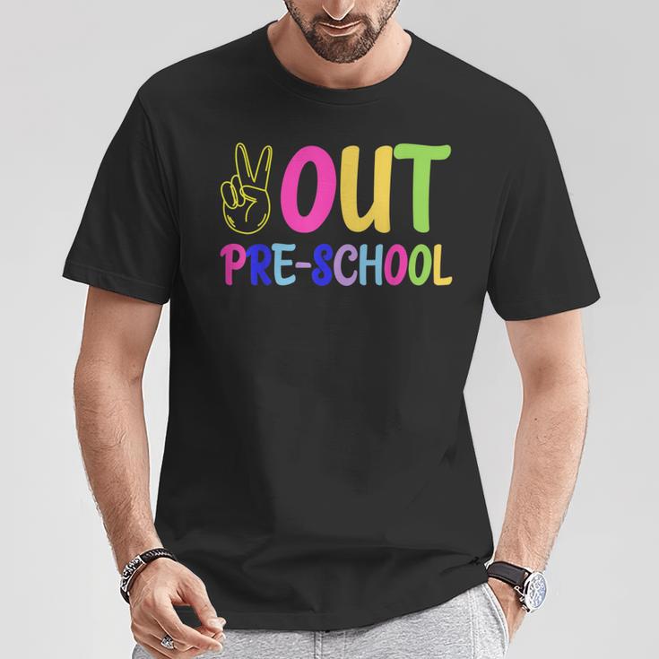 Out Pre-School Peace Sign Last Day Of School Tie Dye T-Shirt Unique Gifts