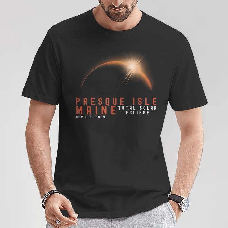 Presque Isle Maine Eclipse Solar Total April 8 2024 Eclipse T-Shirt Unique Gifts