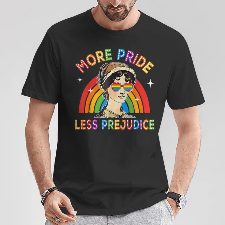 More Pride Less Prejudice Rainbow Lgbt Gay Lesbian Pride T-Shirt Unique Gifts