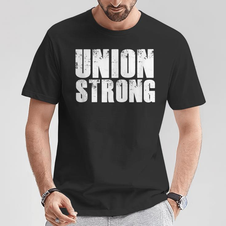 Pro Union Strong Blue Collar Worker Labor Day Dad T-Shirt Unique Gifts