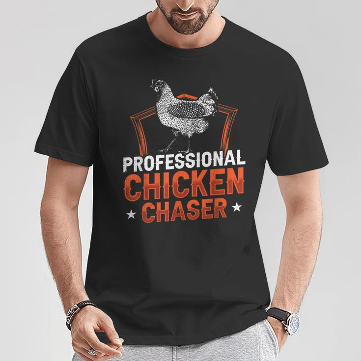 Professional Chicken Chaser Farmer Chickens Lover Farm T-Shirt Unique Gifts
