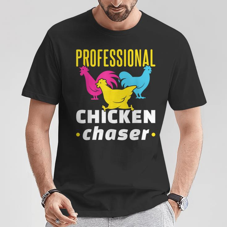 Professional Chicken Chaser Chickens Farming Farm T-Shirt Unique Gifts