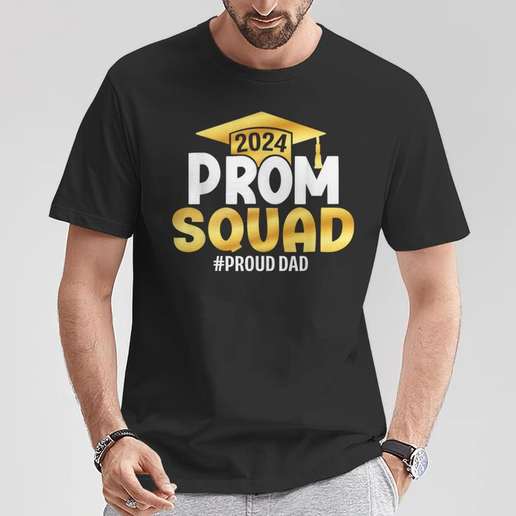 Prom Squad 2024 Graduation Prom Class Of 2024 Proud Dad T-Shirt Funny Gifts