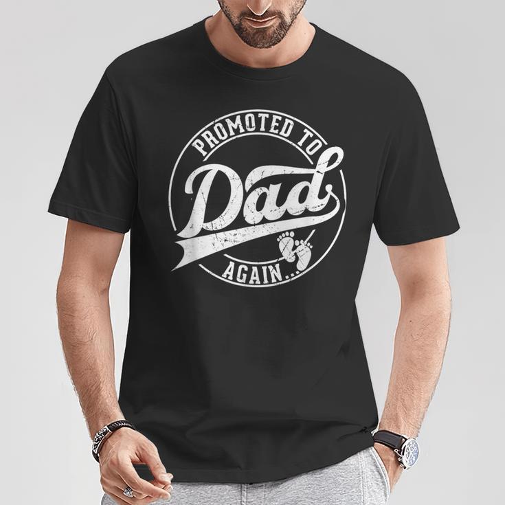 Promoted To Again Dad Pregnancy 2Nd 3Rd Time Dad T-Shirt Unique Gifts