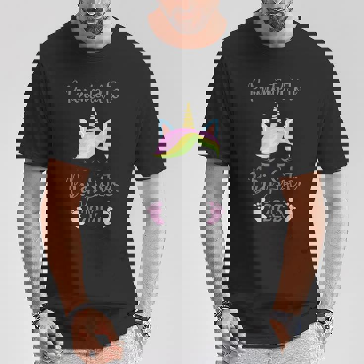 Promoted To Big Sister 2025 With Unicorn For New Baby Shower T-Shirt Funny Gifts