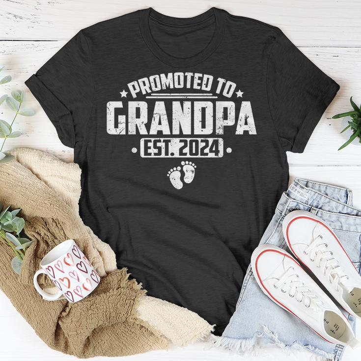 Promoted To Grandpa Est 2024 Soon To Be Grandpa New Grandpa T-Shirt Unique Gifts