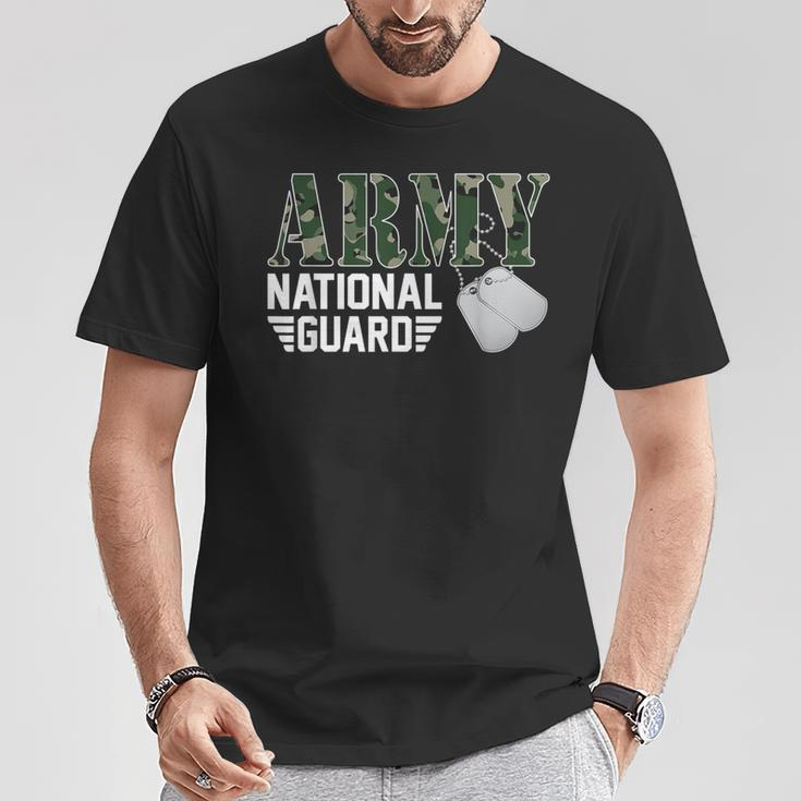 Proud Army National Guard Military Family Veteran Army T-Shirt Funny Gifts