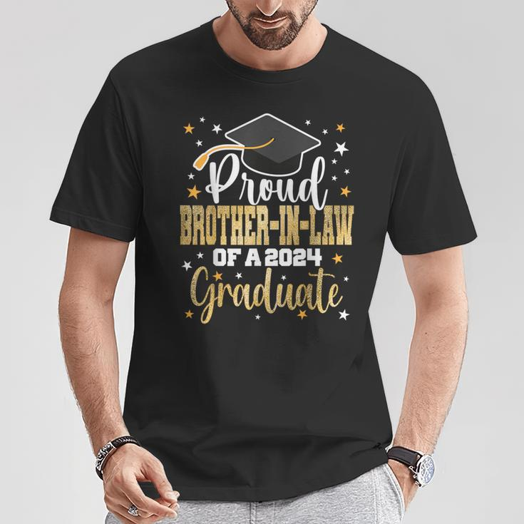 Proud Brother-In-Law A 2024 Graduate Class Senior Graduation T-Shirt Unique Gifts