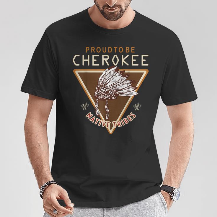 Proud To Be Cherokee Native American Pride Headdress T-Shirt Unique Gifts