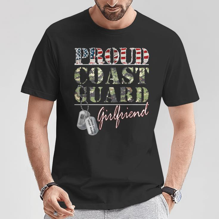 Proud Coast Guard Girlfriend American Veteran Military T-Shirt Unique Gifts