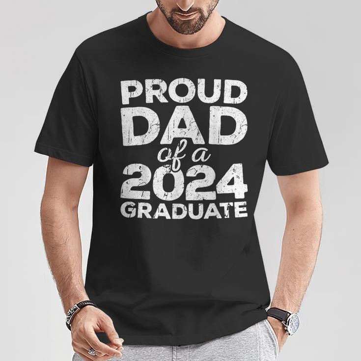 Proud Dad Of A 2024 Graduate Senior Class Graduation T-Shirt Funny Gifts