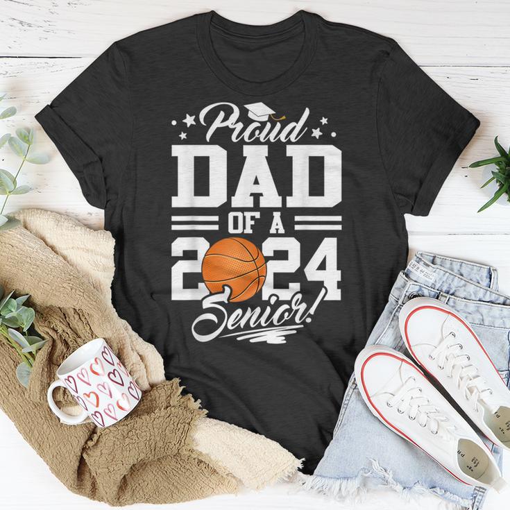 Proud Dad Of A 2024 Senior Basketball Graduation T-Shirt Unique Gifts