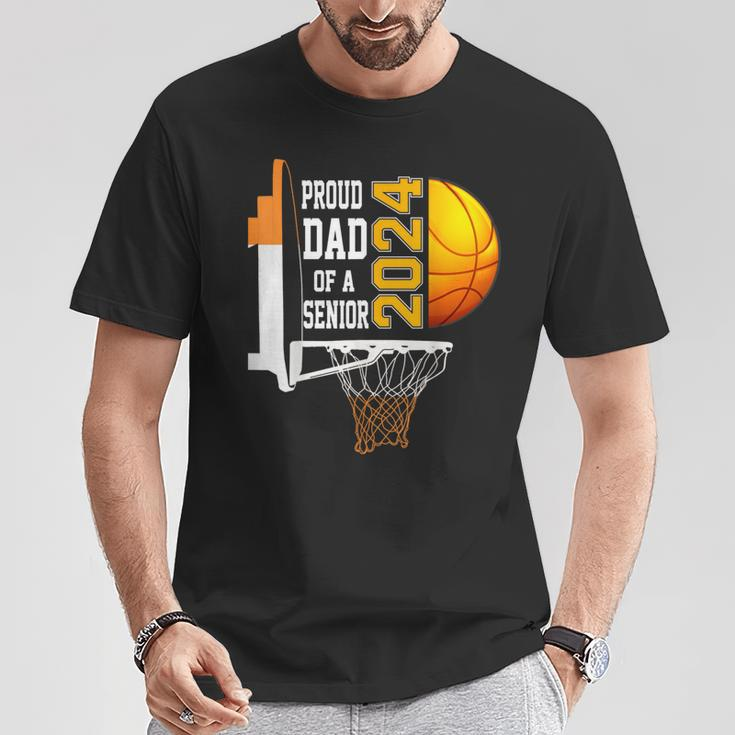 Proud Dad Of A Basketball Senior 2024 T-Shirt Funny Gifts