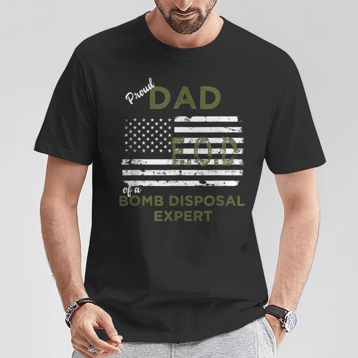 Proud Dad Of A Bomb Disposal Expert Eod Flag T-Shirt Unique Gifts