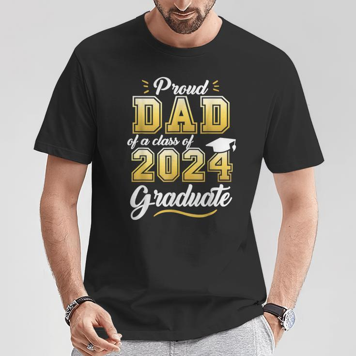 Proud Dad Of A Class Of 2024 Graduate Senior 24 Graduation T-Shirt Unique Gifts