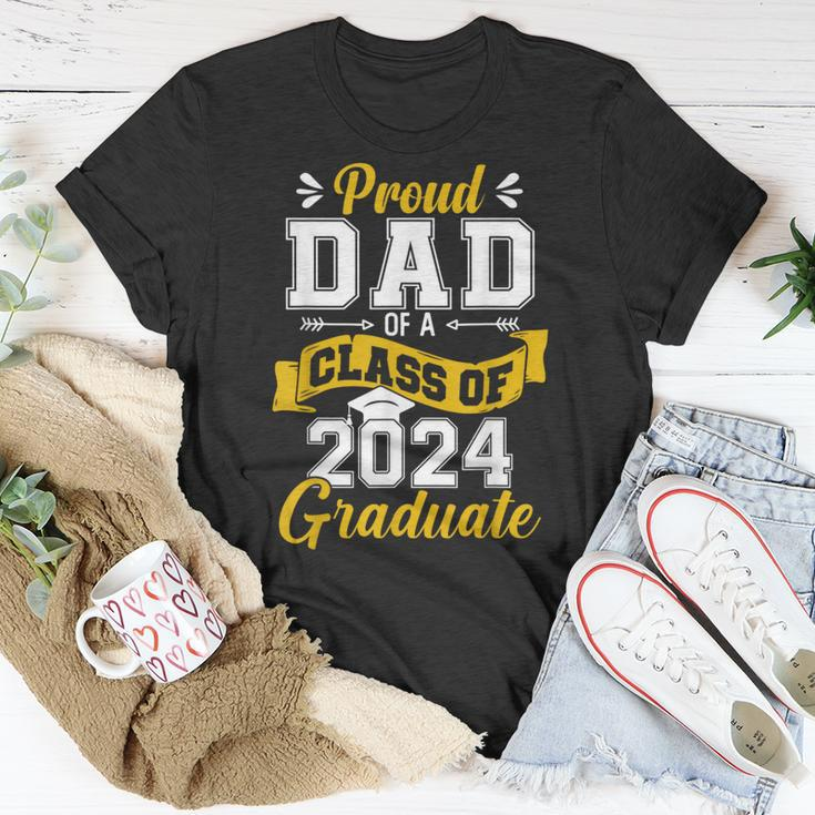 Proud Dad Of A Class Of 2024 Graduate Senior 2024 Graduation T-Shirt Funny Gifts
