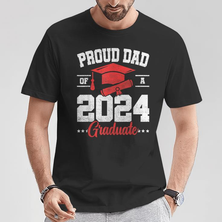Proud Dad Of A Class Of 2024 Graduate Senior Graduation T-Shirt Unique Gifts