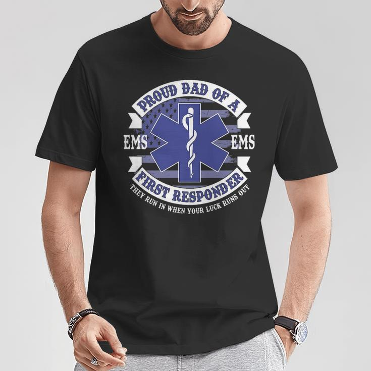 Proud Dad Of A First Responder Ems Em T-Shirt Unique Gifts