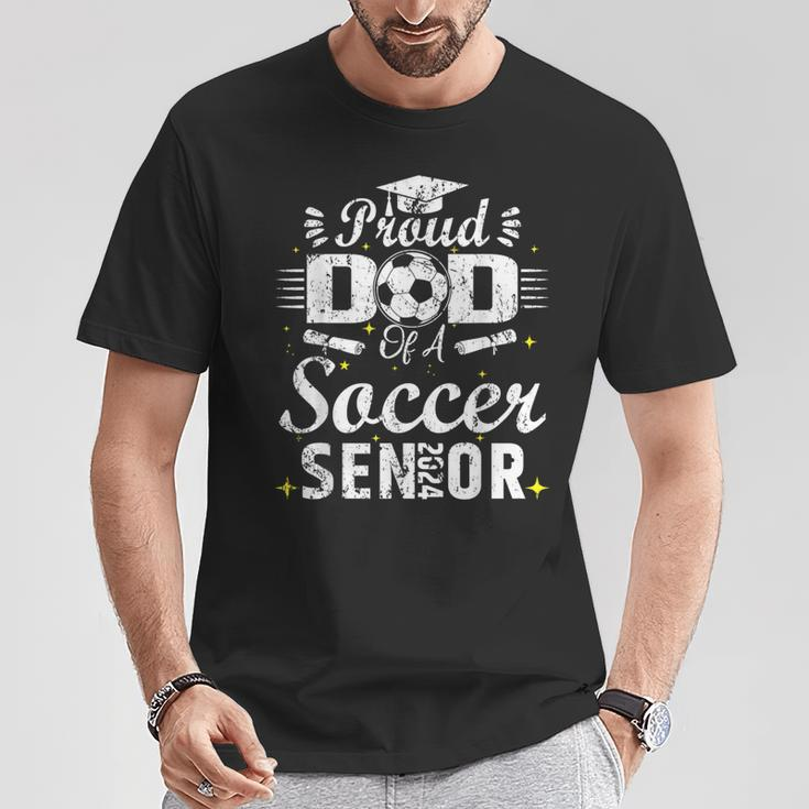 Proud Dad Of A Soccer Senior 2024 Dad Senior Soccer T-Shirt Funny Gifts