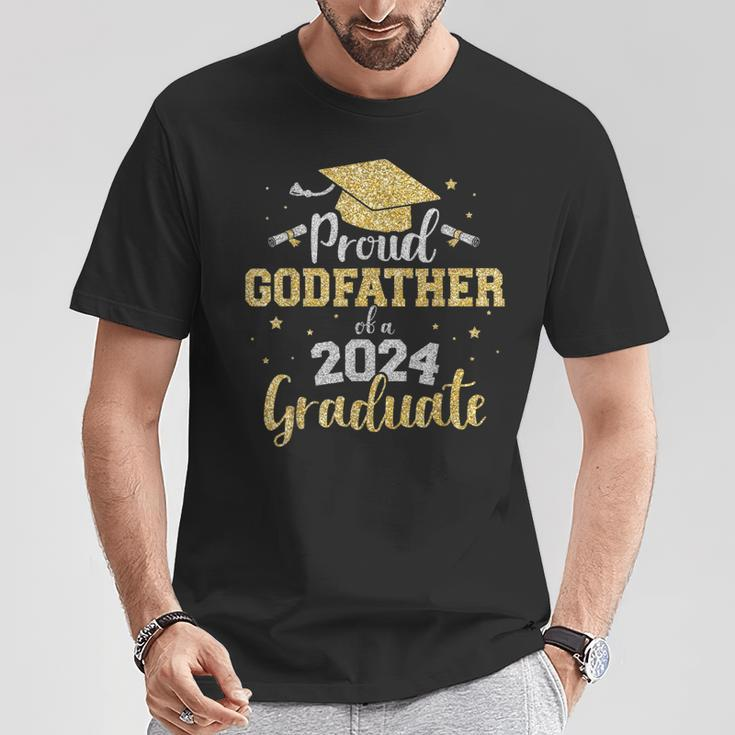 Proud Godfather Of Class Of 2024 Graduate Senior Graduation T-Shirt Personalized Gifts