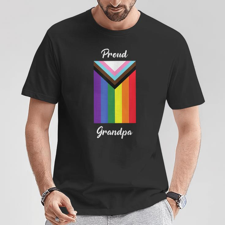 Proud Grandpa Gay Pride Progress Lgbtq Lgbt Trans Queer T-Shirt Unique Gifts