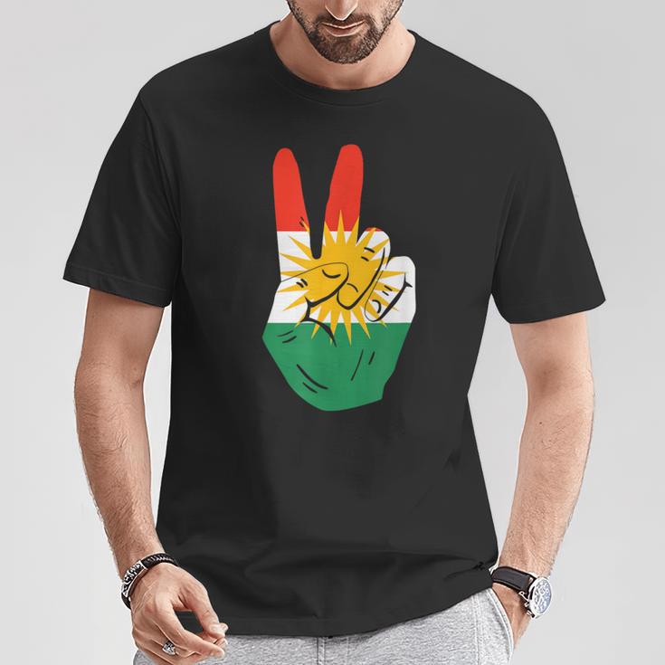 Proud Kurds Kurdistan Kurdische Flagge Peace T-Shirt Lustige Geschenke