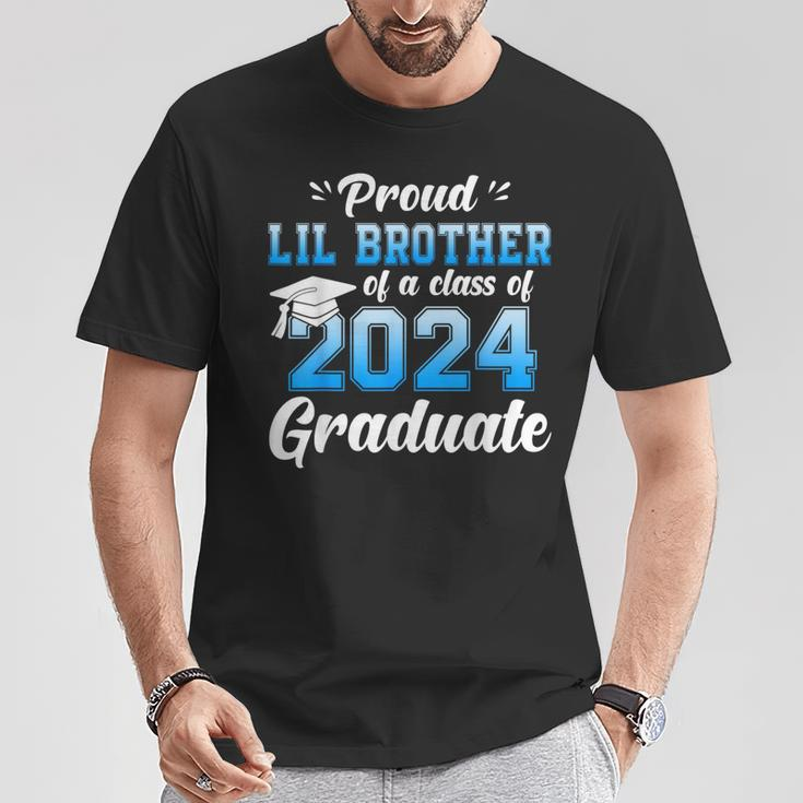 Proud Lil Brother Of A Class Of 2024 Graduate Senior T-Shirt Unique Gifts