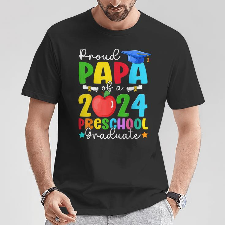 Proud Papa Of A 2024 Preschool Graduate Family Graduation T-Shirt Unique Gifts