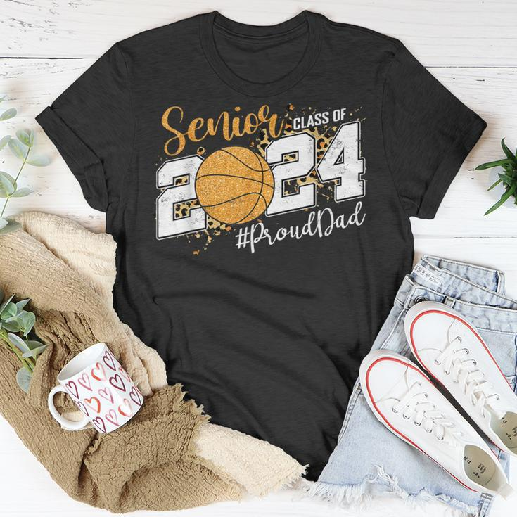 Proud Senior Dad Class Of 2024 Basketball Graduation T-Shirt Funny Gifts