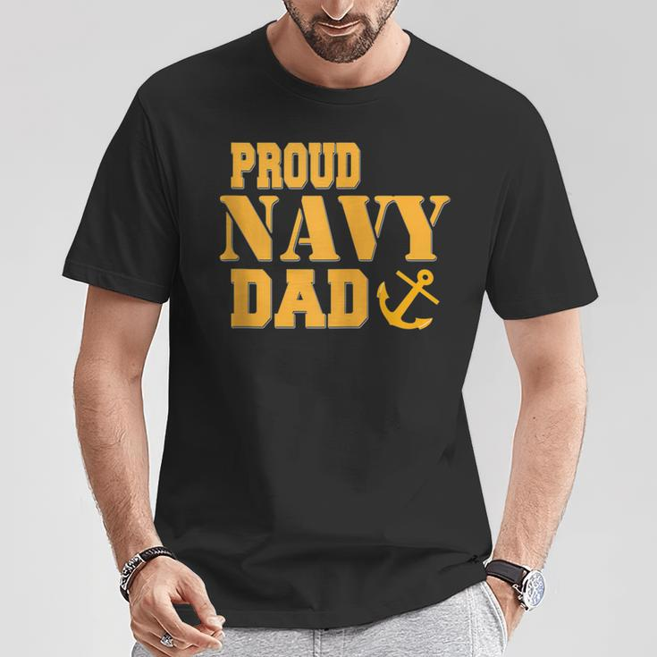 Proud Us Navy Dad Military Pride T-Shirt Unique Gifts
